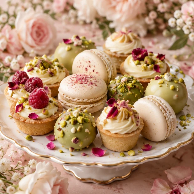 Doces delicados para mesa de casamento